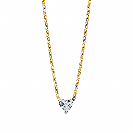 Solitaire Heart Diamond Necklace