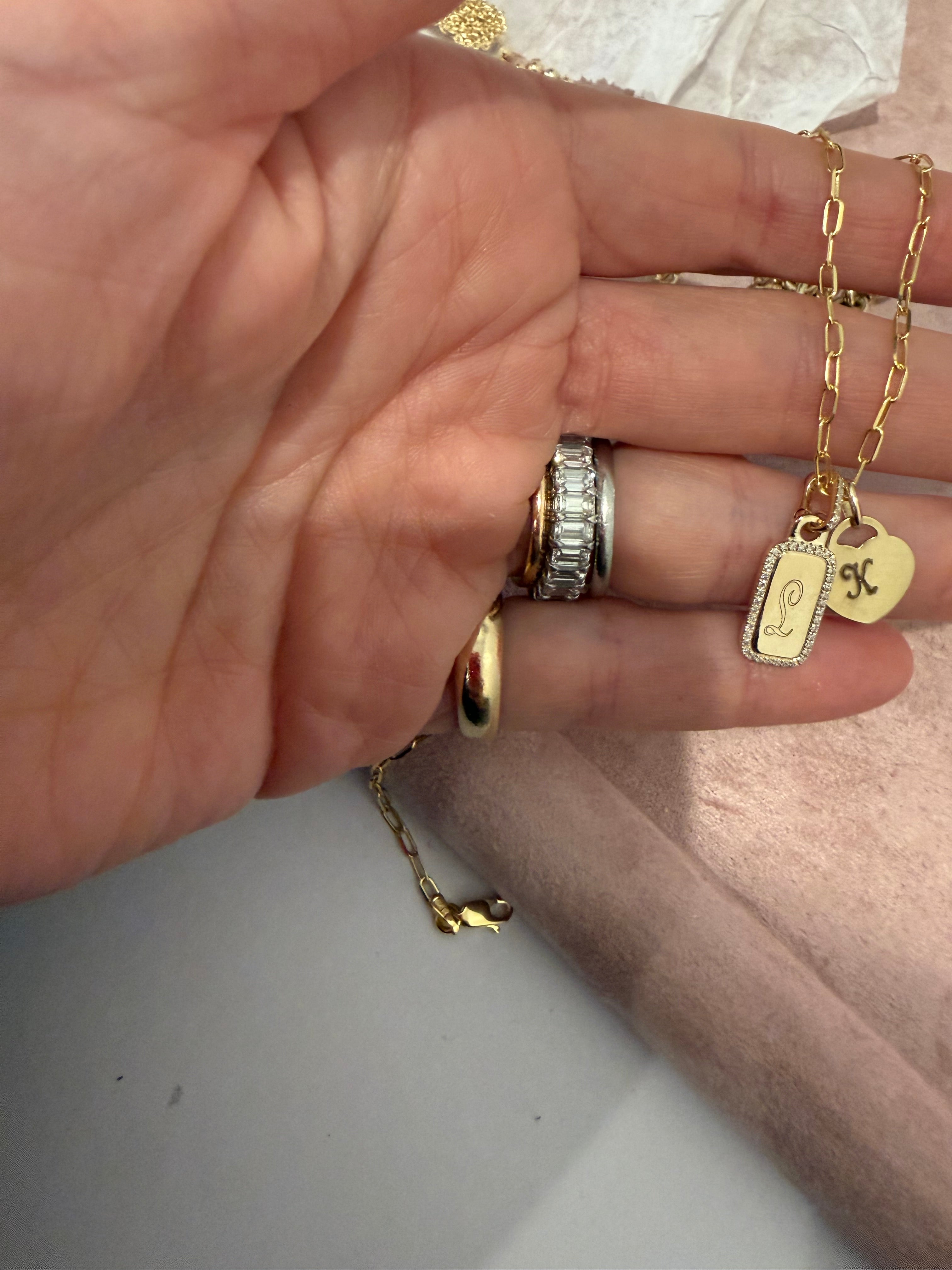 Diamond Tablet Charm