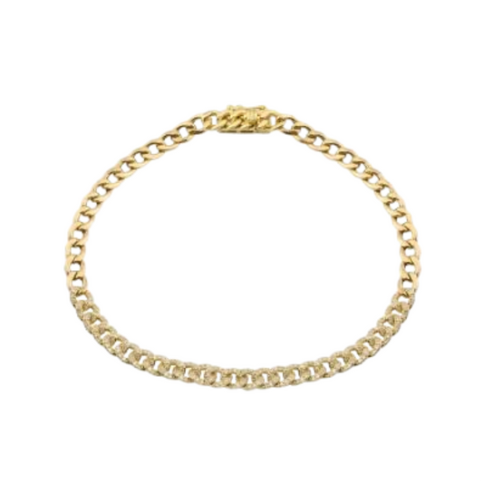 Pave Diamond Cuban Bracelet