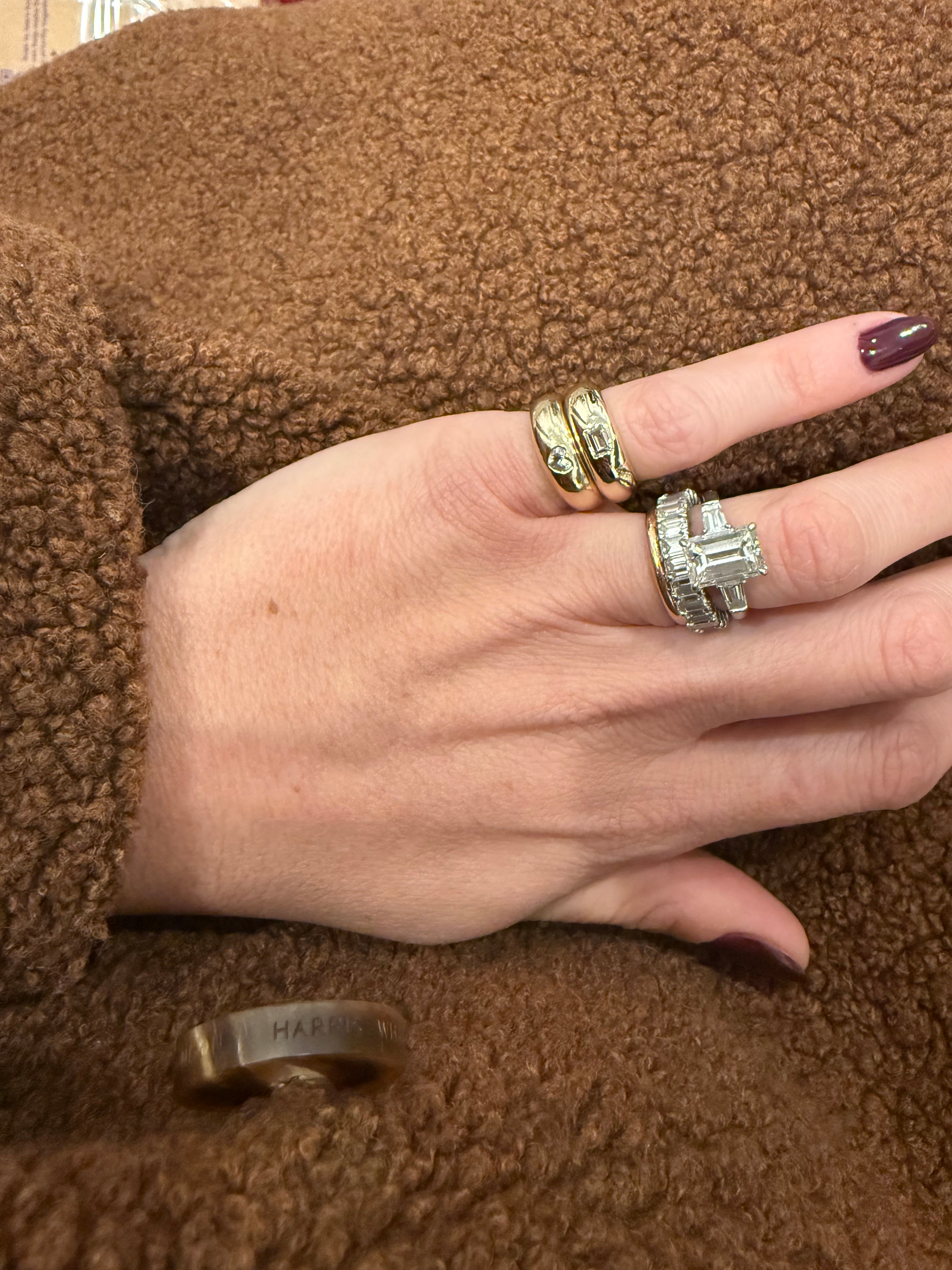 Diamond Heart Bubble pinky Ring