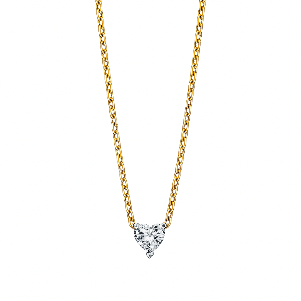 Solitaire Heart Diamond Necklace