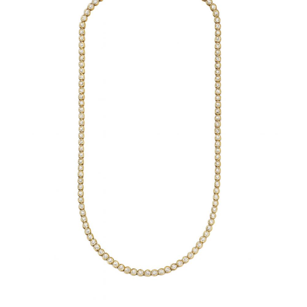 Bezel-Set Tennis Necklace