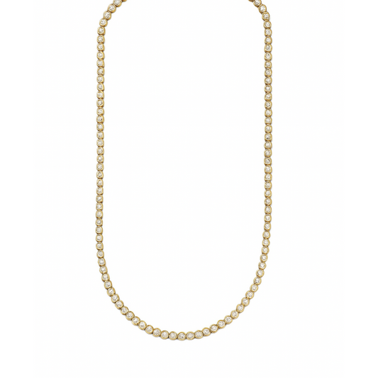 Bezel-Set Tennis Necklace