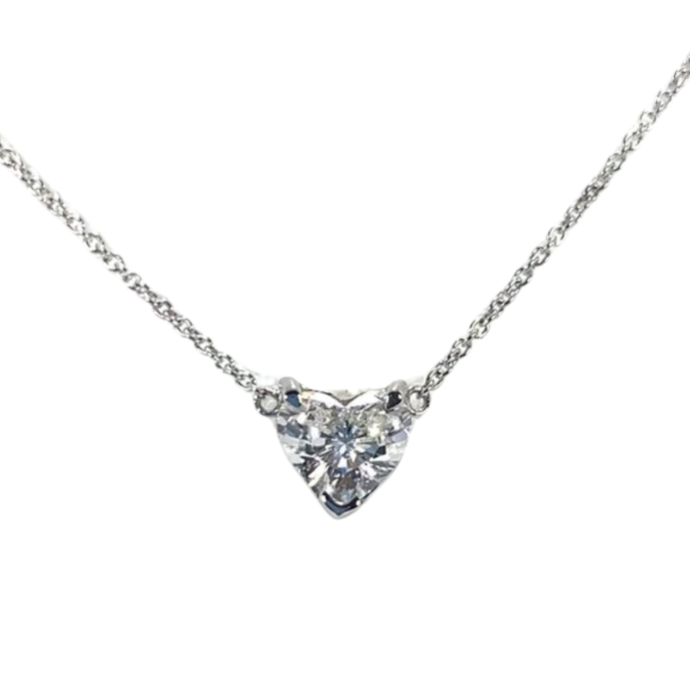 Solitaire Heart Diamond Necklace