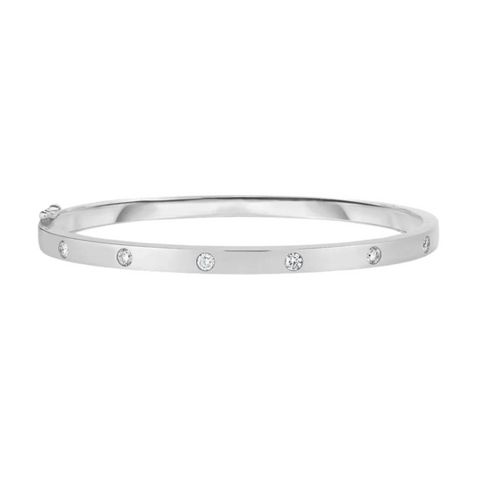 Diamond Inlay Bangle